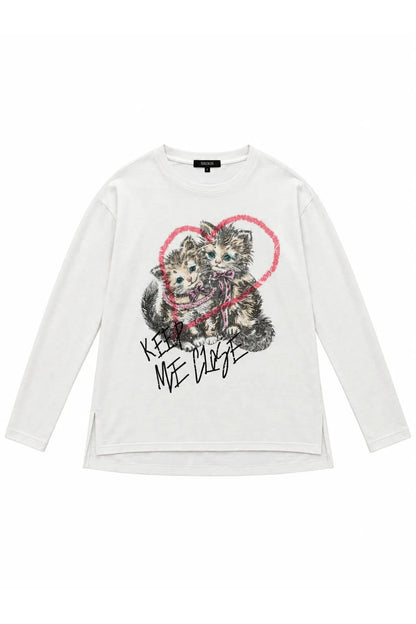 Keep Me Close Katzen-Oberteil mit Seitenschlitz