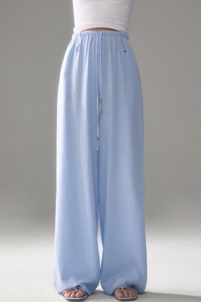 Linen Blend Air Wide-Leg Trousers