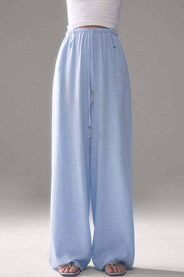 Linen Blend Air Wide-Leg Trousers