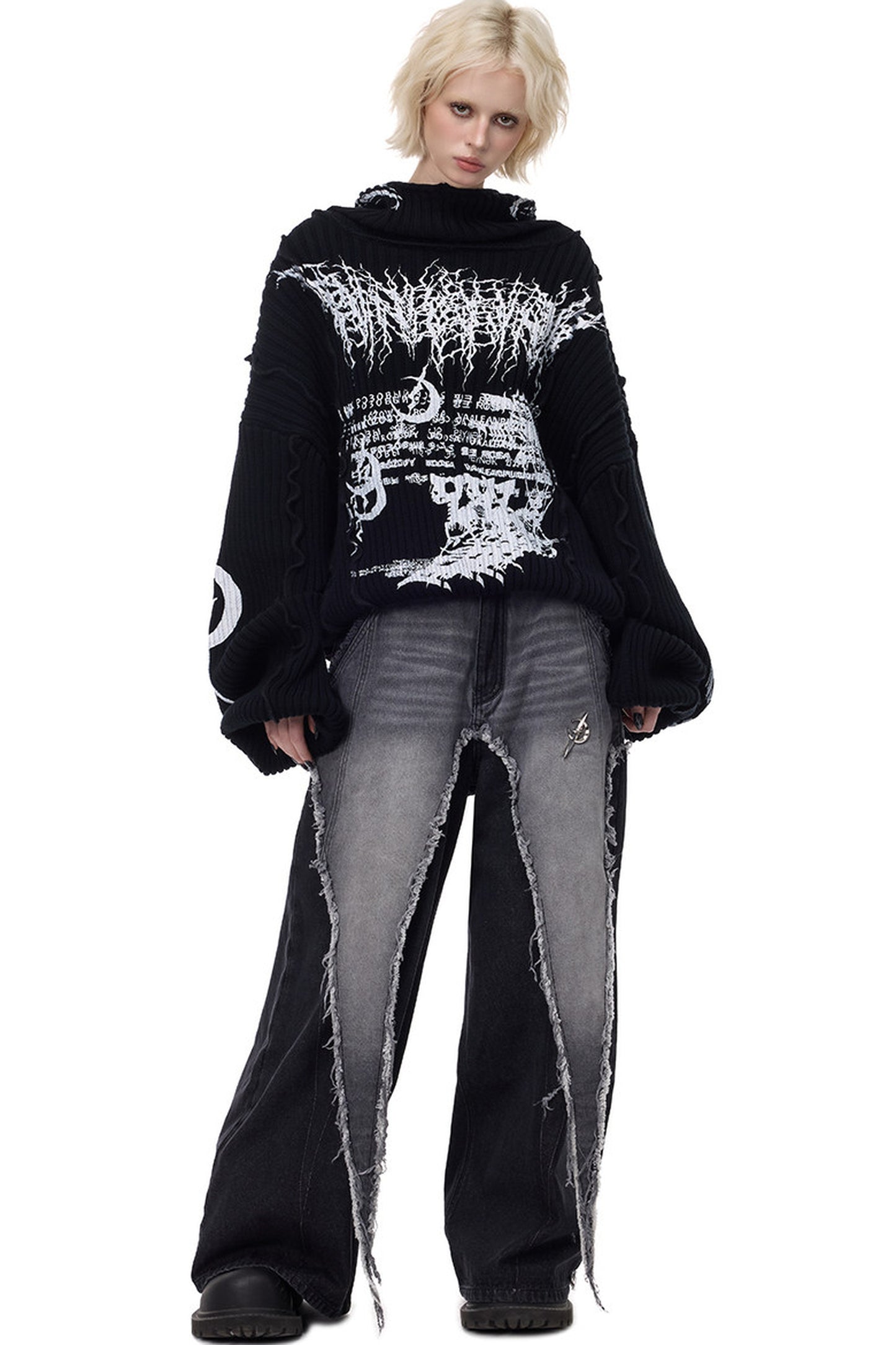 Deconstructed Wasteland Denim Pants