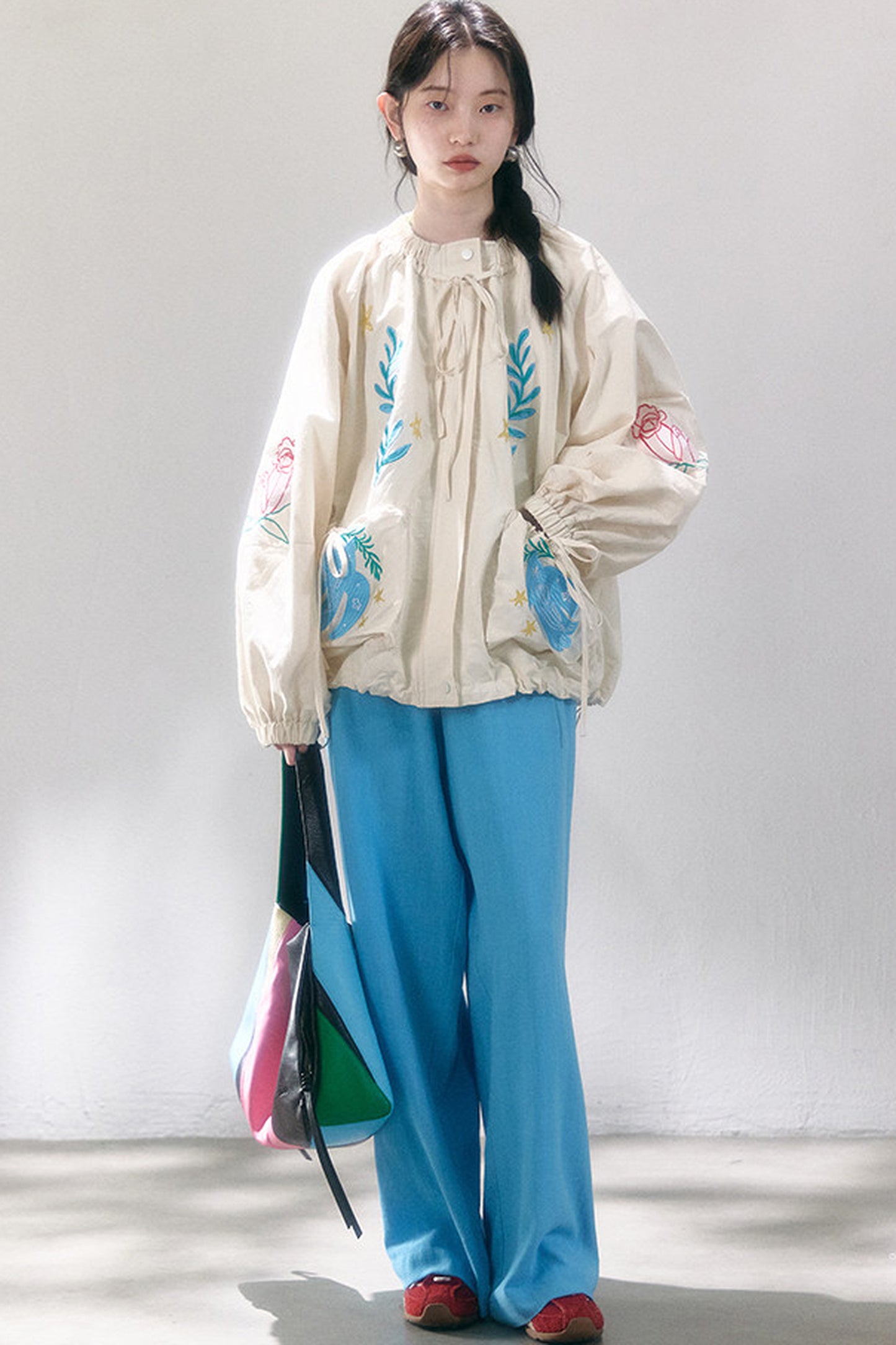 Linen Blend Air Wide-Leg Trousers