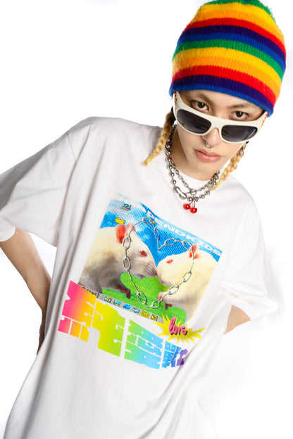 Pure Love Warrior lockere Subkultur-Bluse