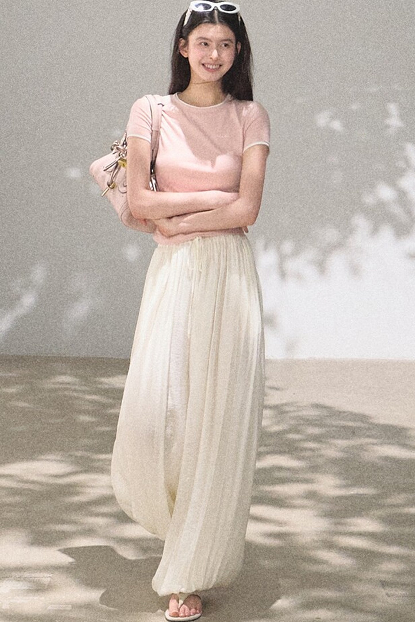 Color-Block Embroidered Summer Top