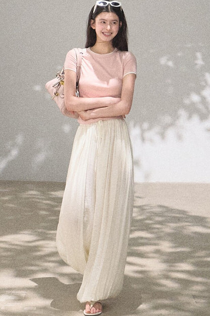 Color-Block Embroidered Summer Top