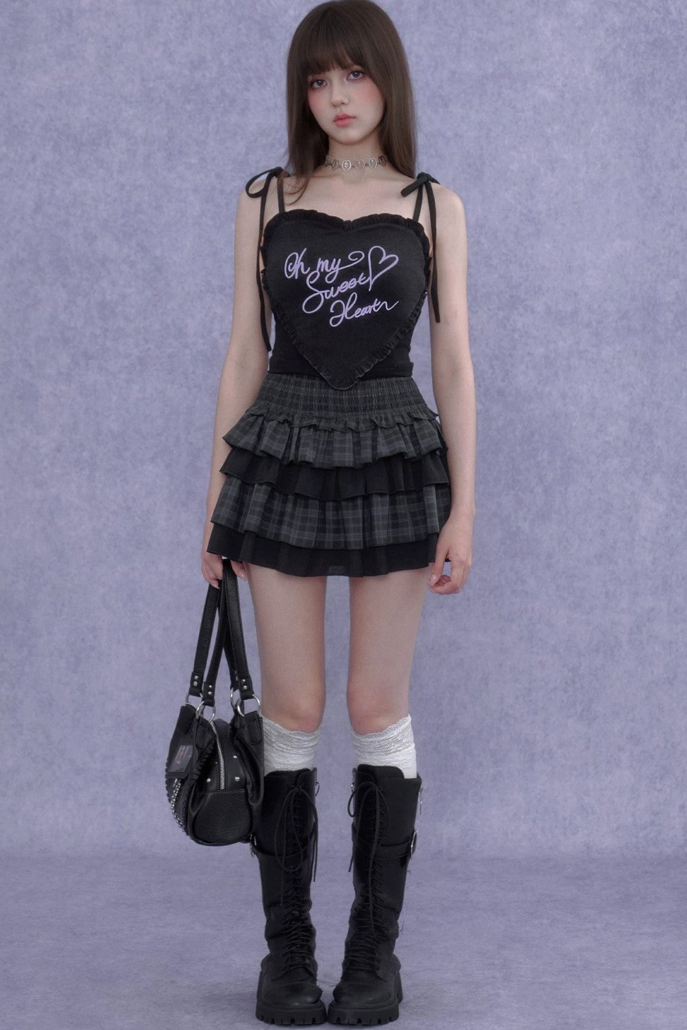 Sweet Cool 3D Heart Camisole Set-Up