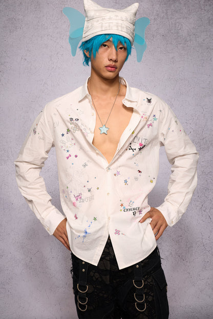 Camicia con stampa graffiti