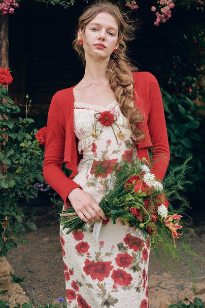 Rose Valley Floral Top and Skirt Set-Up