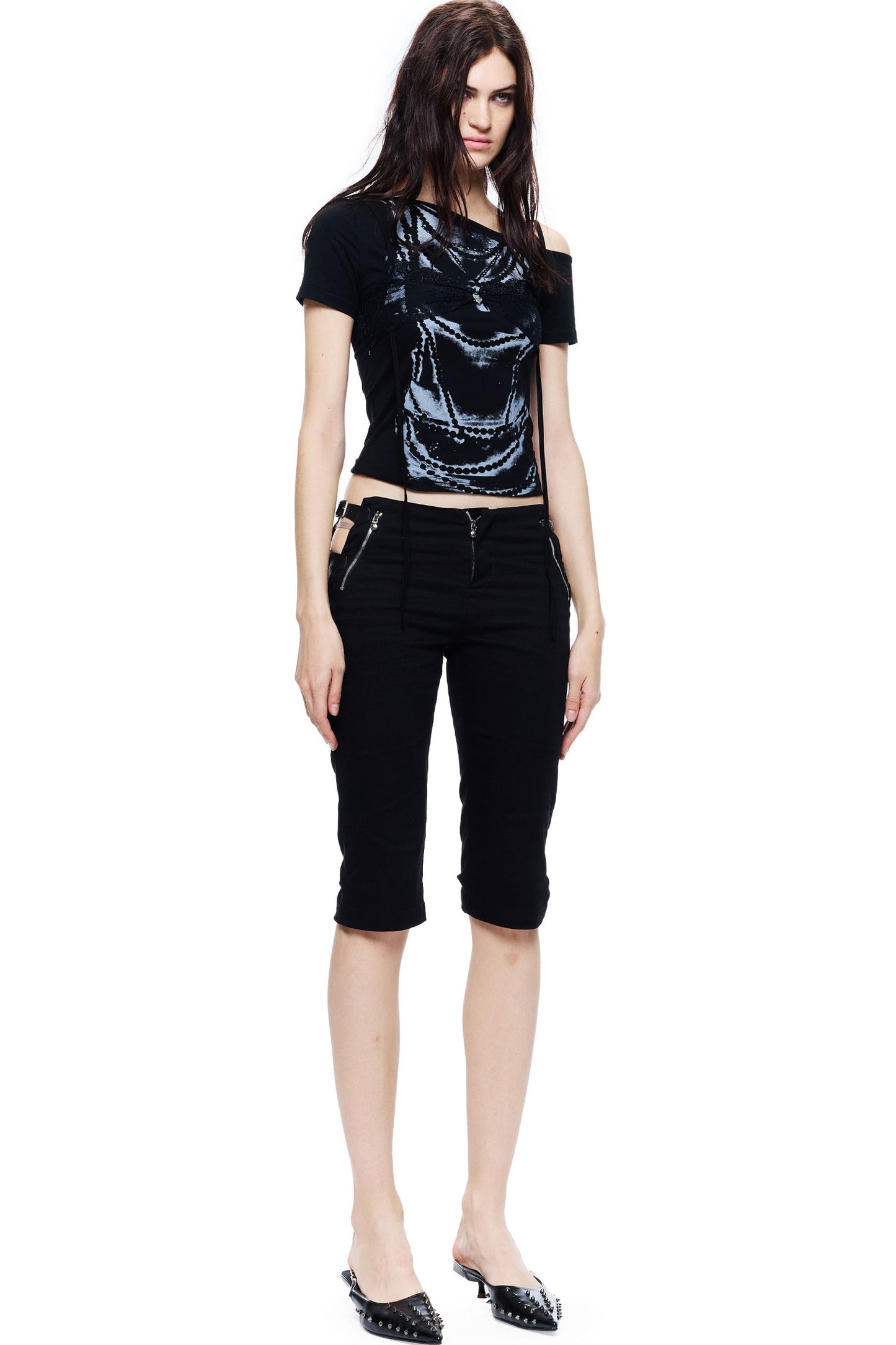 Lace Spliced Layered T-Shirt