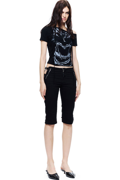 Lace Spliced Layered T-Shirt