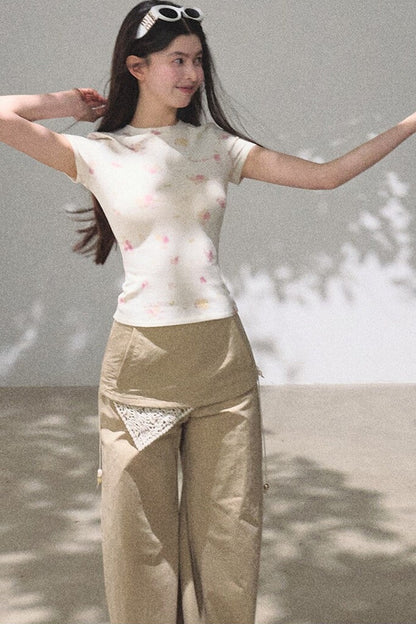 Printed Short Sleeve Top