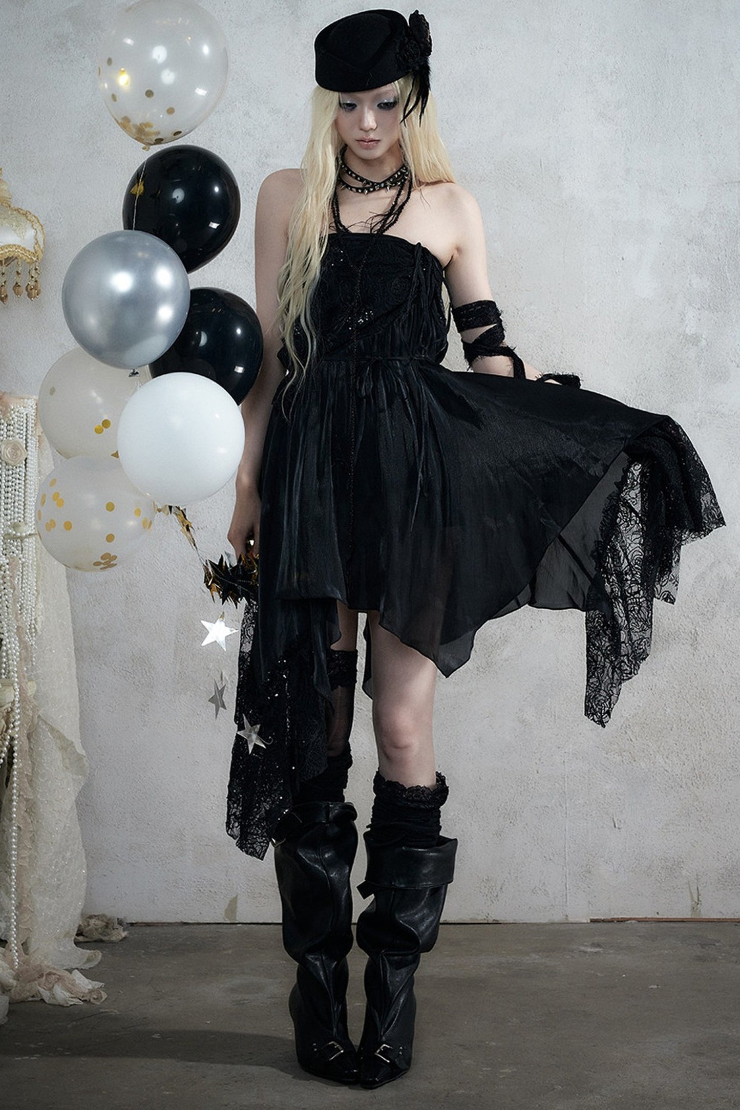 Romantic Lace Chiffon Skirt