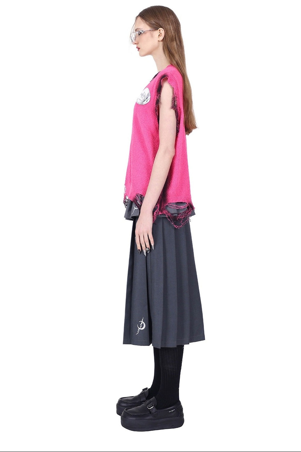 Detachable Ring Pleated Skirt