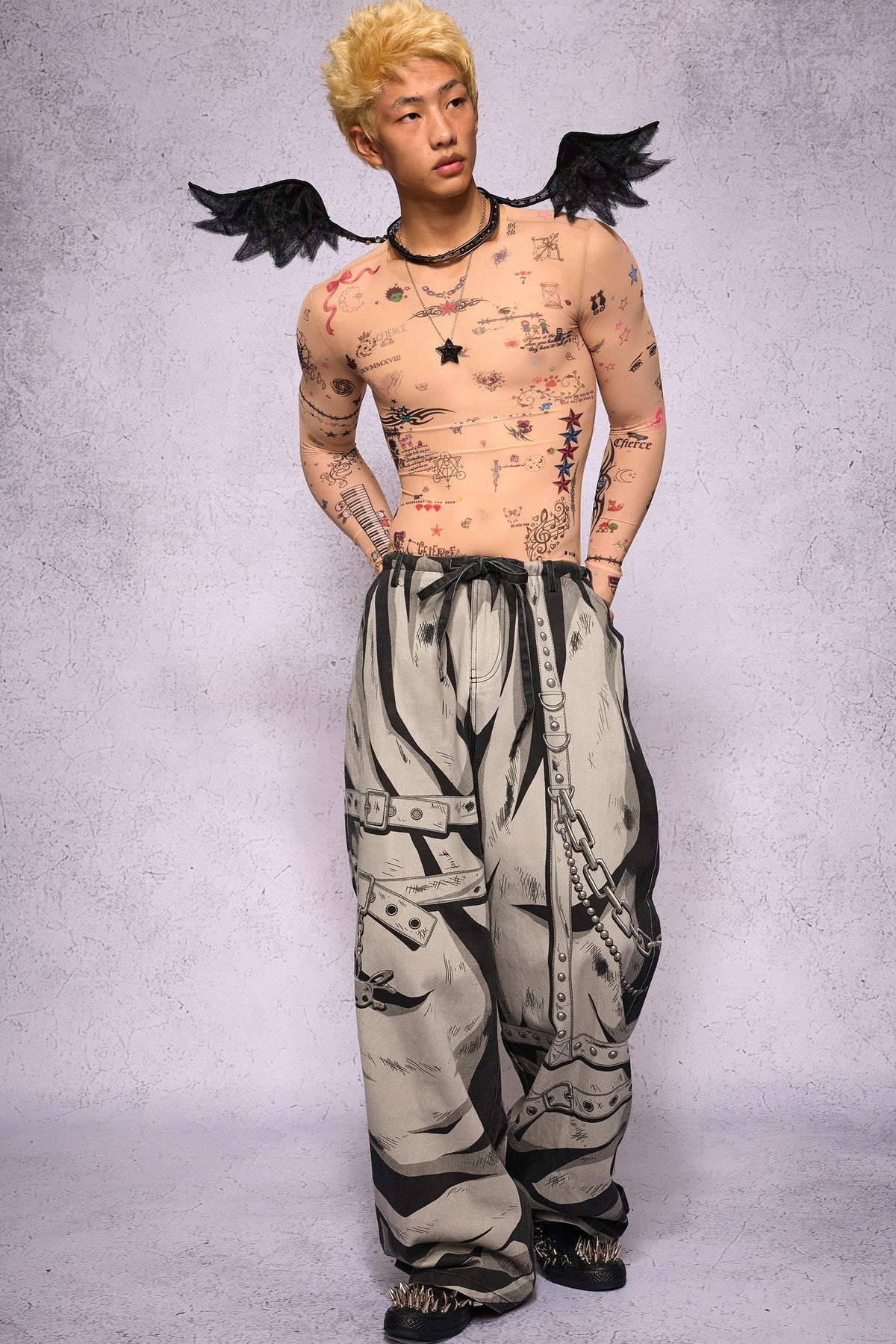 Manuscript Tattooed Clothing Top
