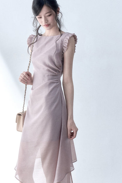 Inclined Moonlight Asymmetrical Dress