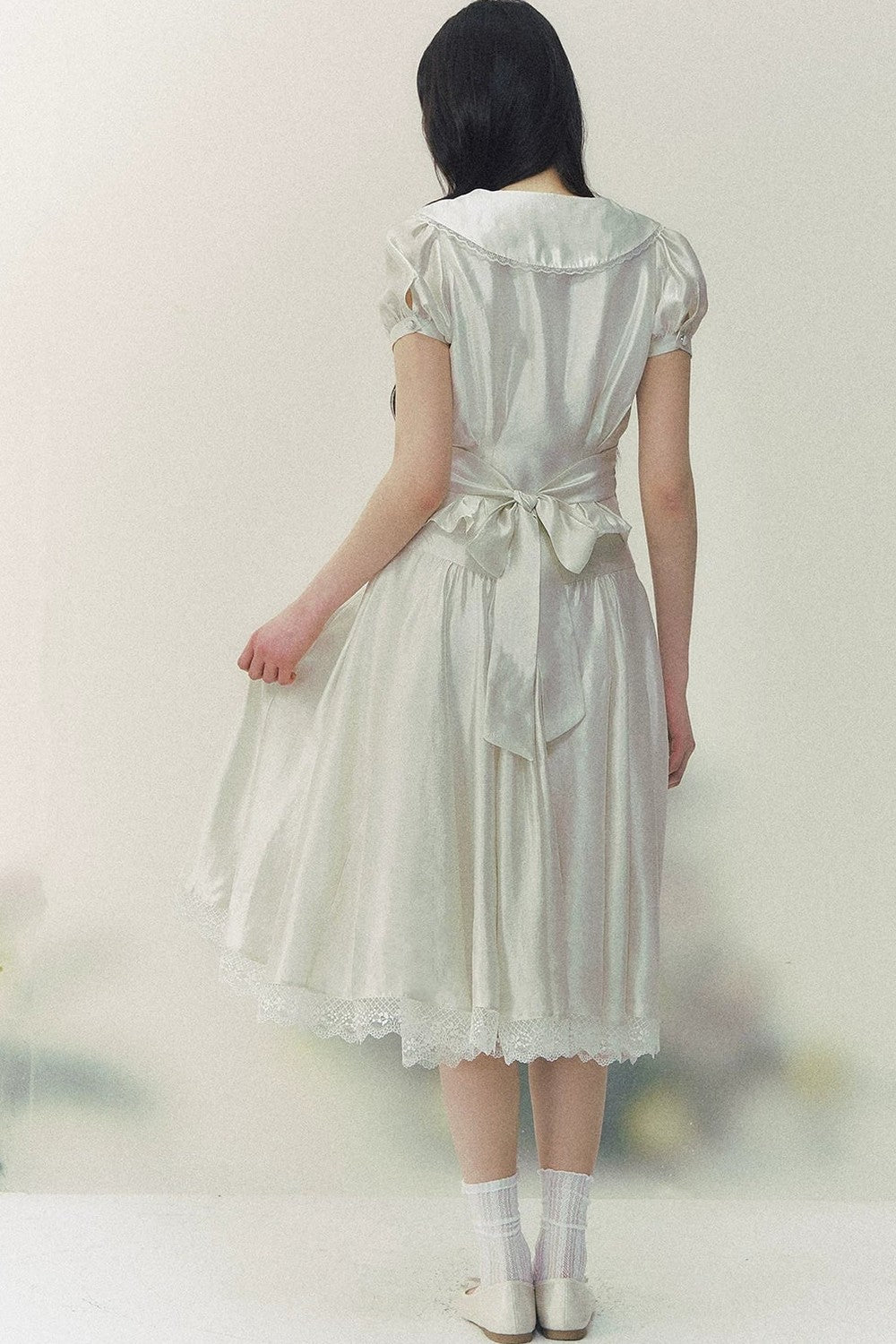 White Tulip Shirt Skirt Set-Up