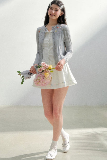 White Embroidered Summer Dress
