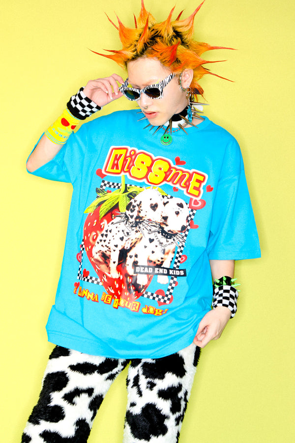 Y2K American Punk Dalmatian Oversized T-Shirt