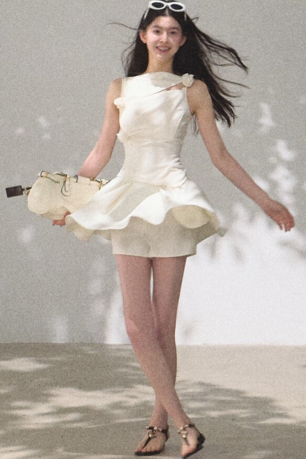 One-Shoulder Lyocell Wool Camisole