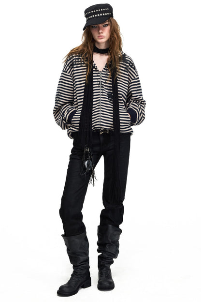 Matte Waxed Straight-Leg Jeans