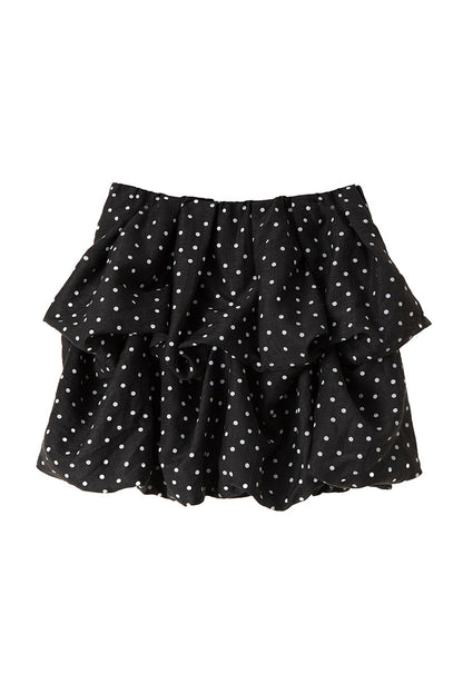Retro Polka Dot Ruffle Cake Skirt