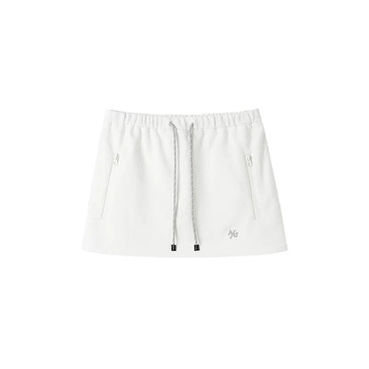 Cotton A-Line Drawstring Skirt