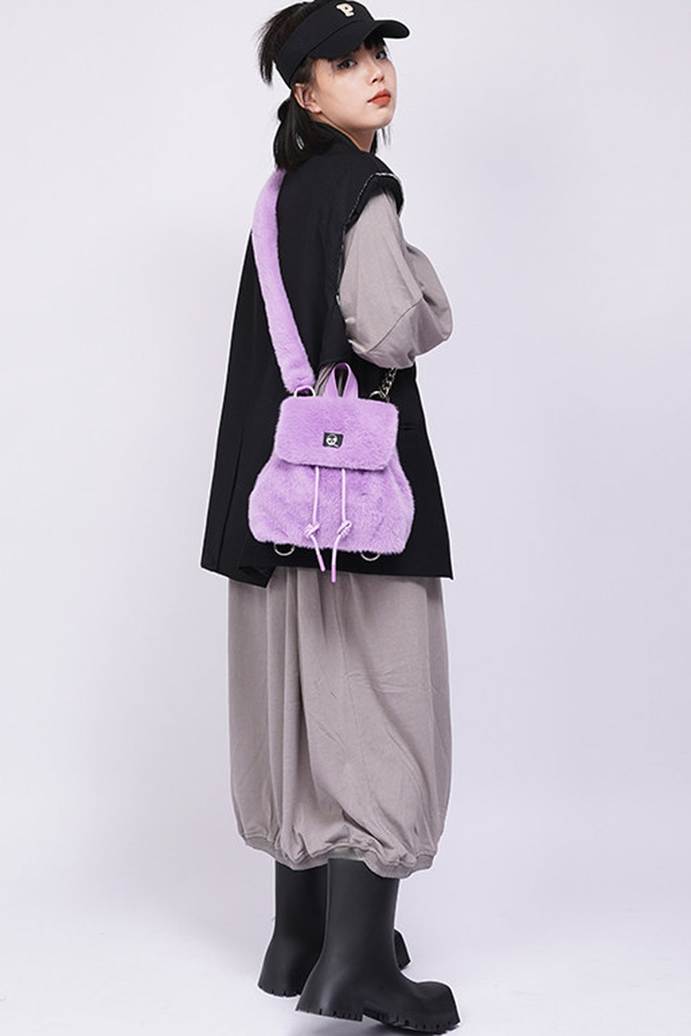 Zaino a tracolla peloso Macaron