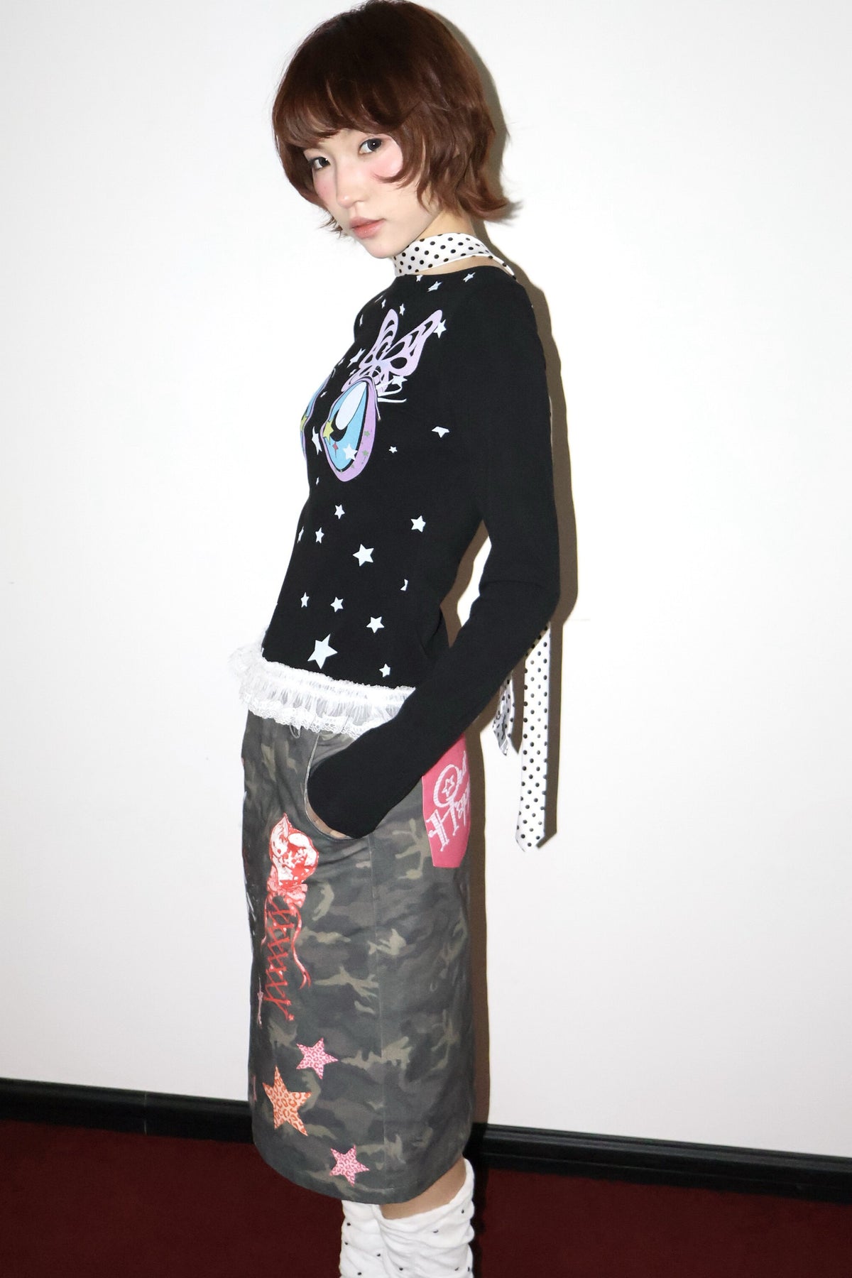 Comic Eye Long Sleeve Top