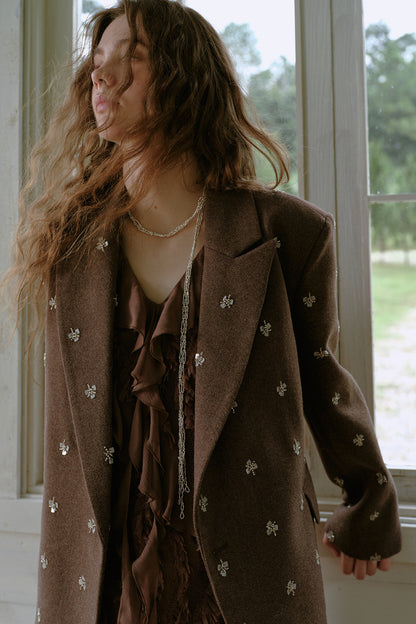 Beaded Woolen Blazer