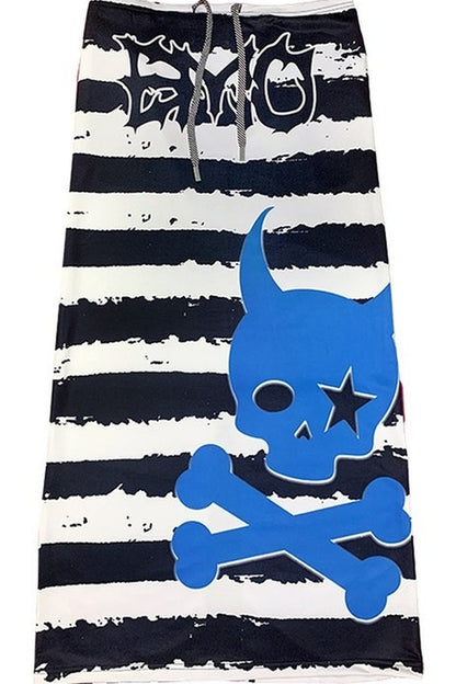 Bodenlanger Rock mit Punkrock-Print