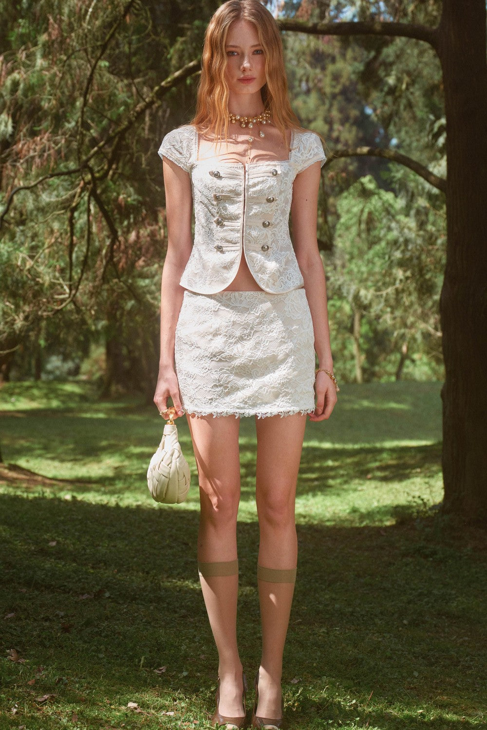 Vintage Pearl Lace Tencel Set-Up