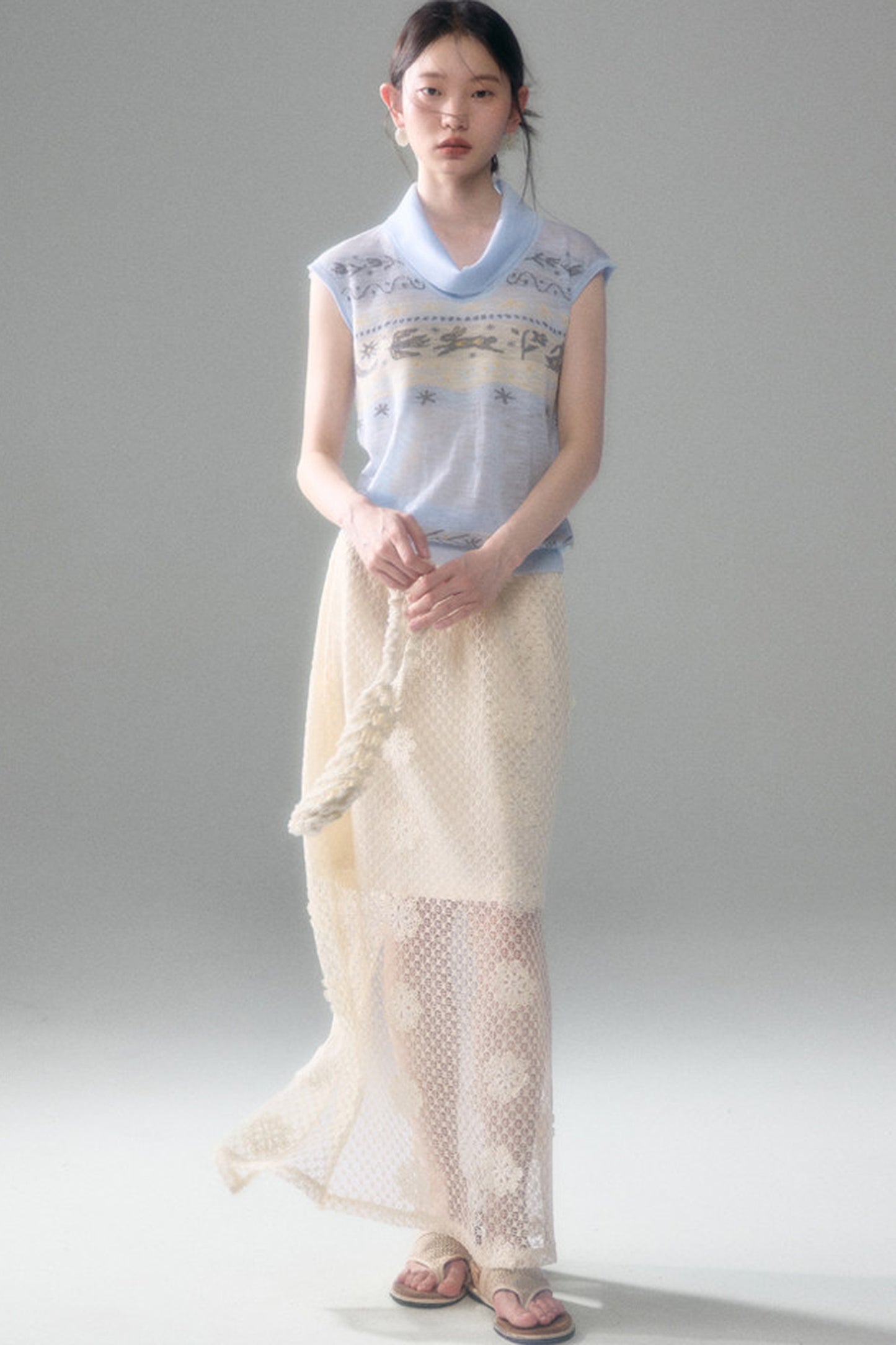 Bunny Fair Isle Knit Vest
