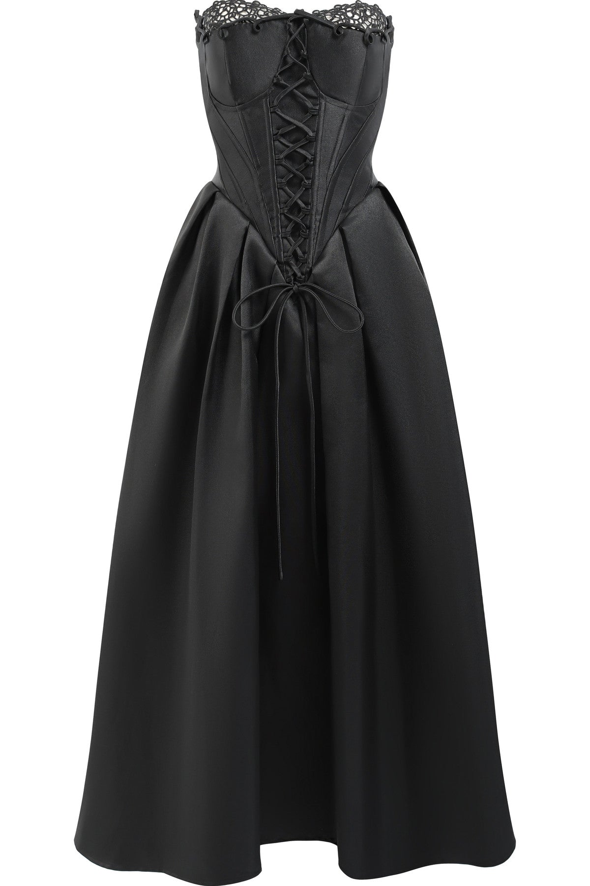 Satin Strapless Fishbone Princess Dress
