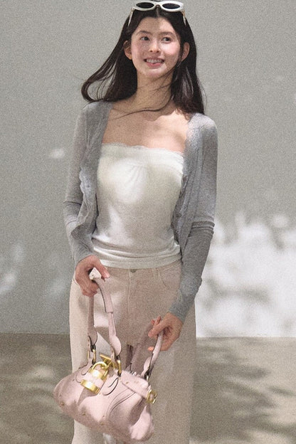 Linen Lace Off-Shoulder Top
