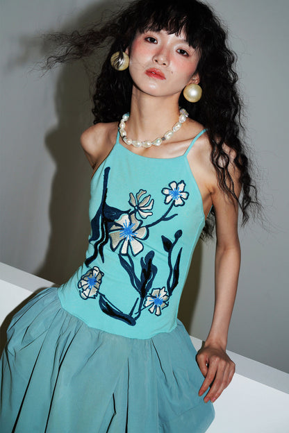 3D Embroidered Vacation Dress