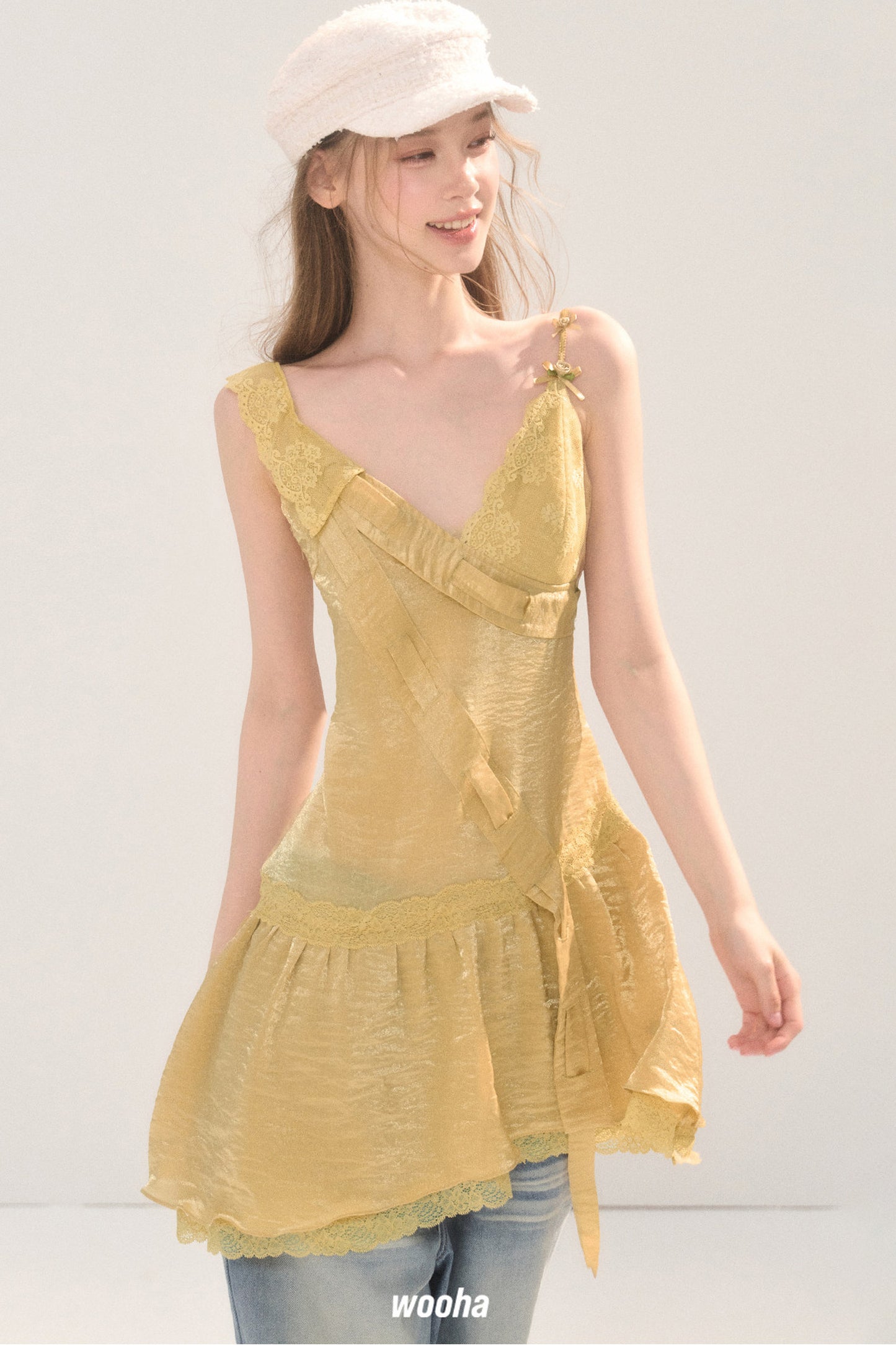 Gold Lace Dress