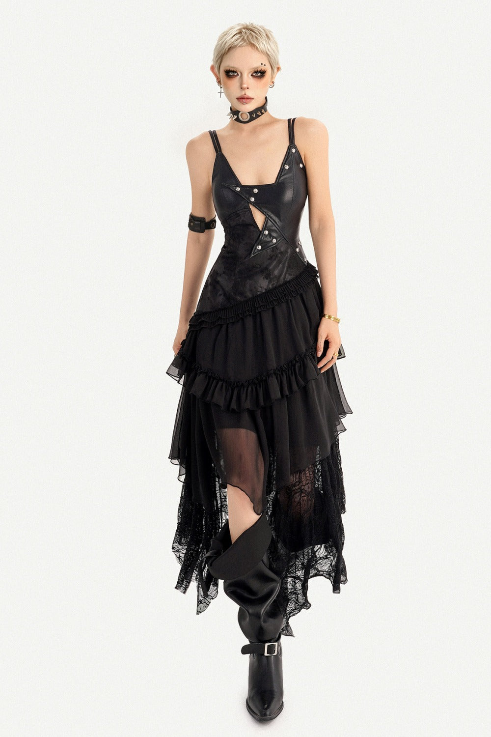 Gothic Lace Patchwork Dress