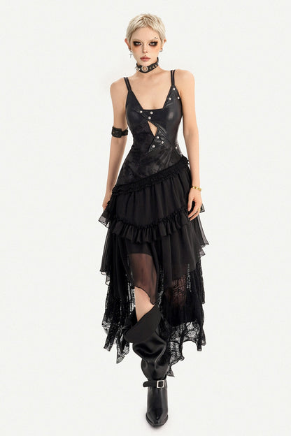 Gothic Lace Patchwork Dress