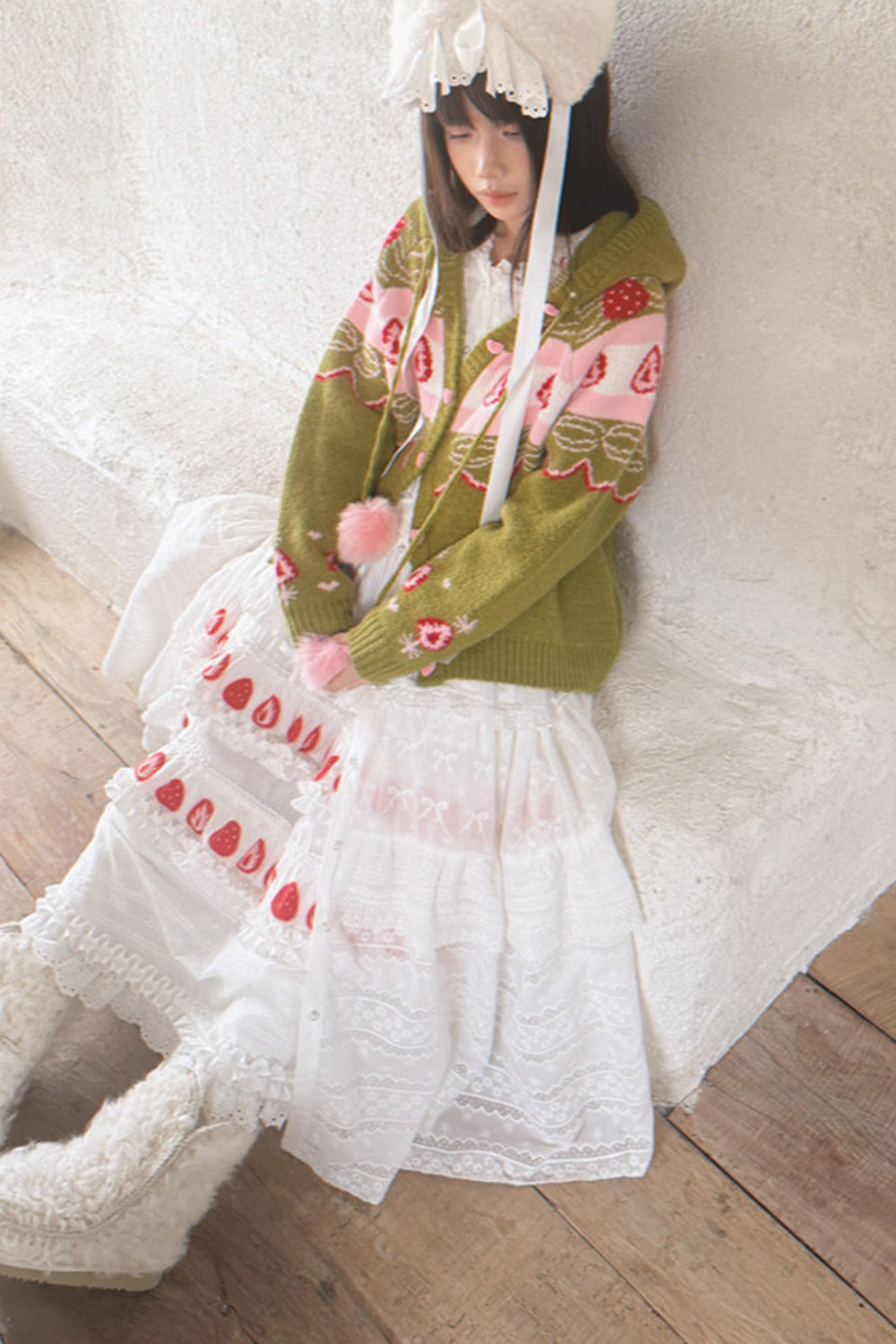 Strawberry Matcha Fair Isle Cardigan