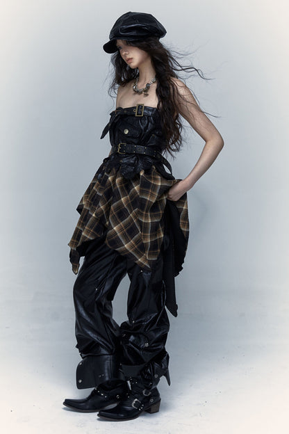 Dark Punk Patchwork Skirt