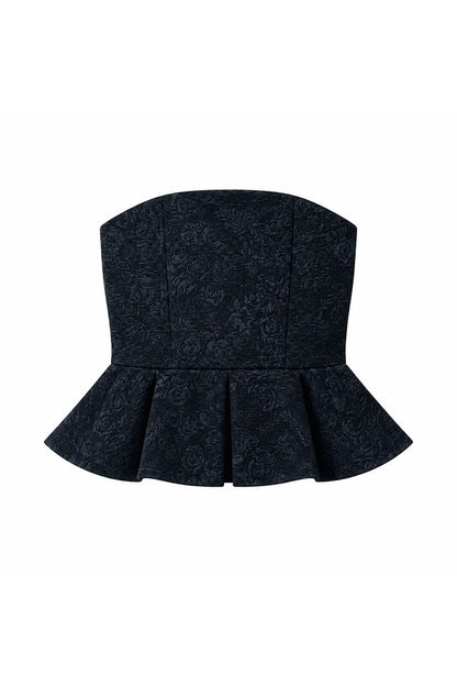 Gothic Lace Long-Sleeve Tube Top Set-Up