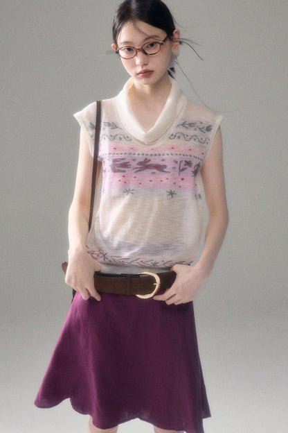 Tencel Linen A-Line Fishtail Skirt