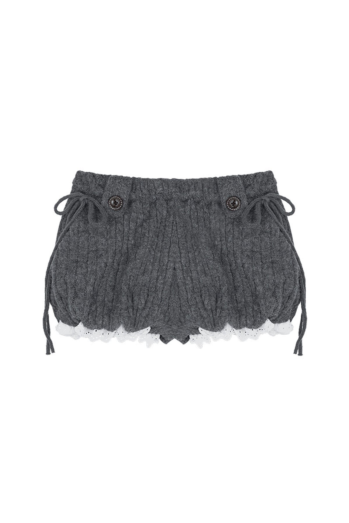 Soft Cable Knit Lantern Shorts