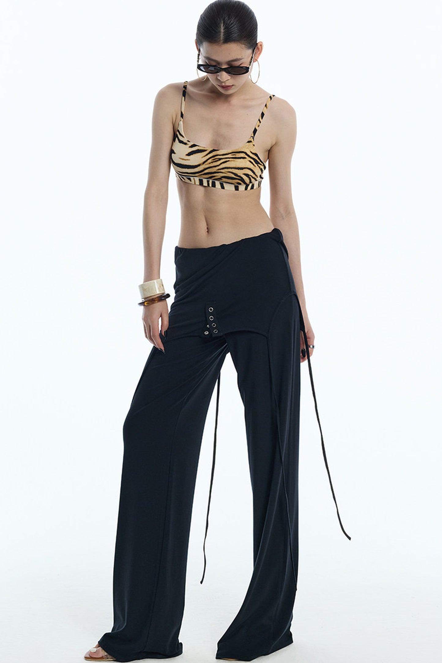 Reversible Drape Wide Leg Overalls