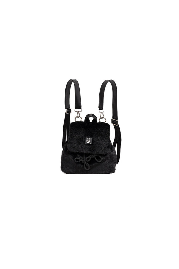 Macaron Furry Crossbody Backpack
