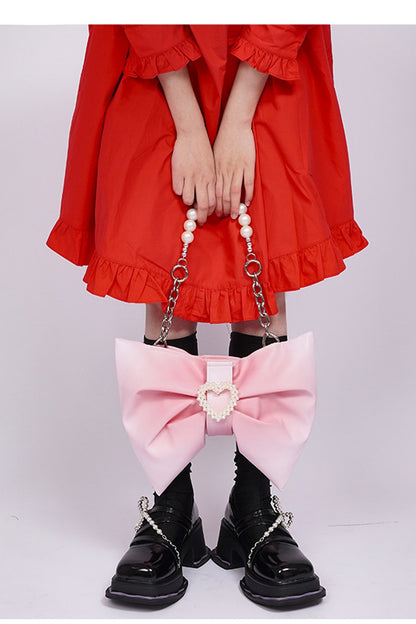 Gradient Bowknot Shoulder Bag