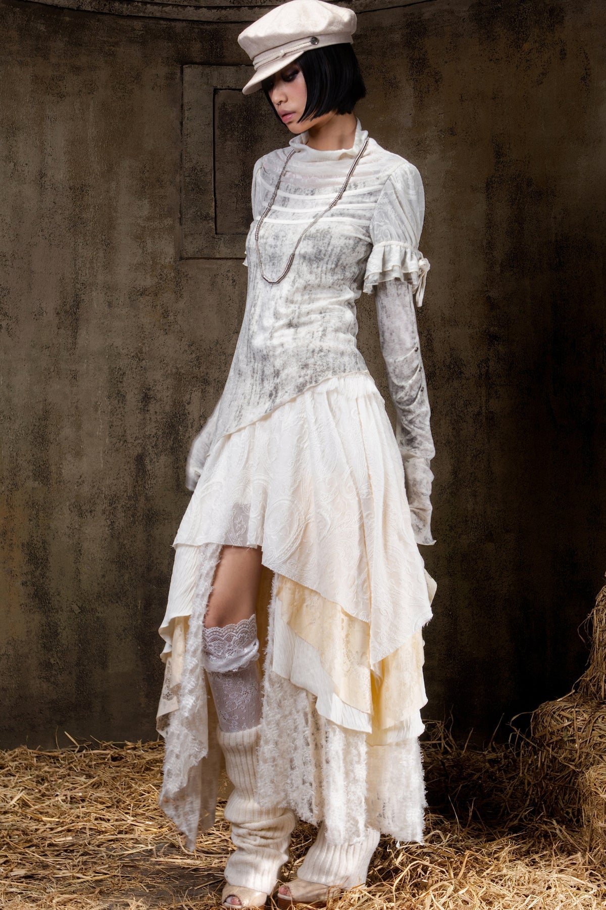 Long Multi-Layered Gothic Gauze Skirt