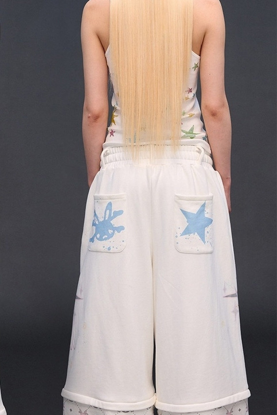 Detachable Angel Print Sweatpants
