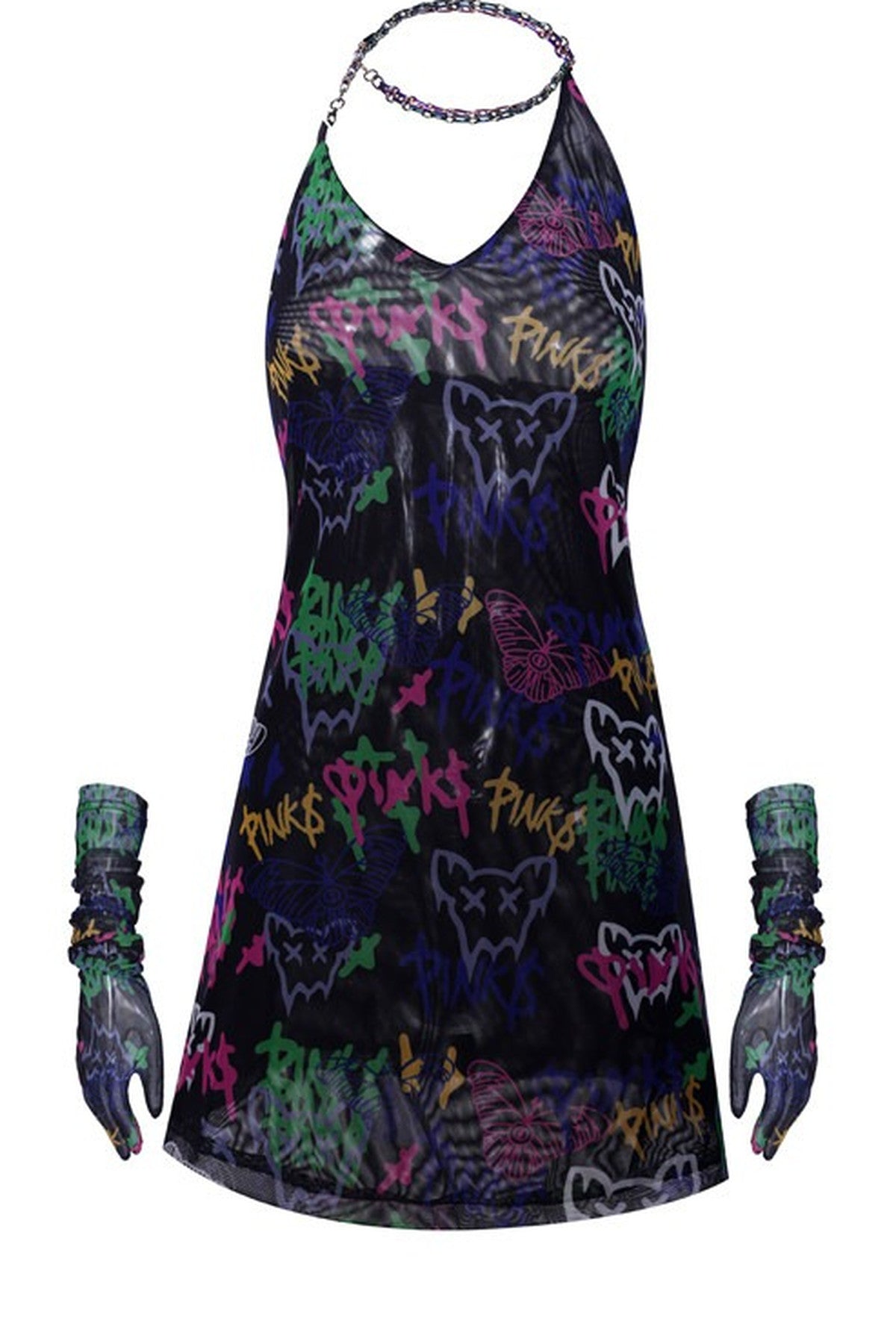 Graffiti Print Dress