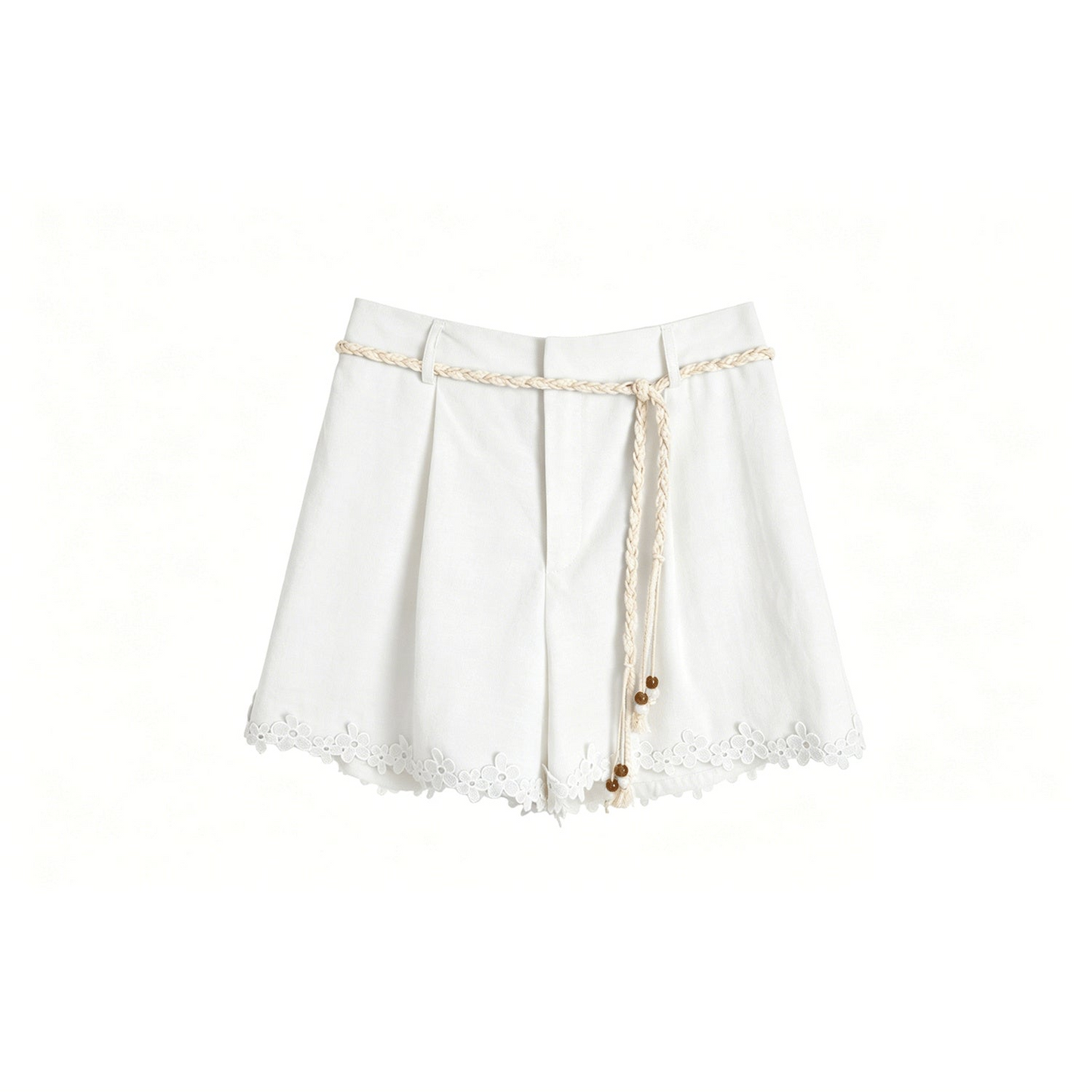 Tencel Lace Patchwork Shorts