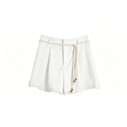 Tencel Lace Patchwork Shorts